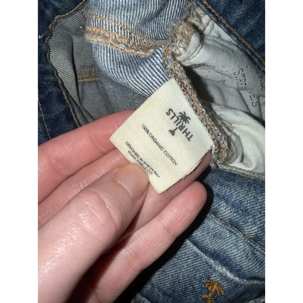 Thrills Winnie Blue Jeans Button Fly Vintage Blue Tapered Leg Super High Rise 26
